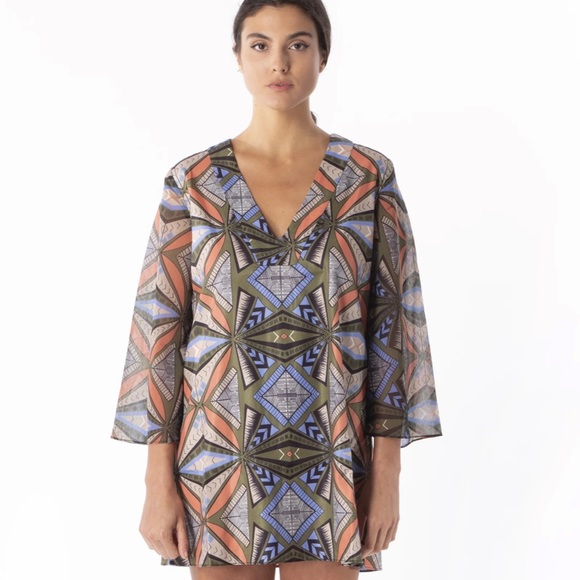 Maac London Moat 70's Boho Hippies style bold graphic print dress or tunic top - Picture 8 of 17